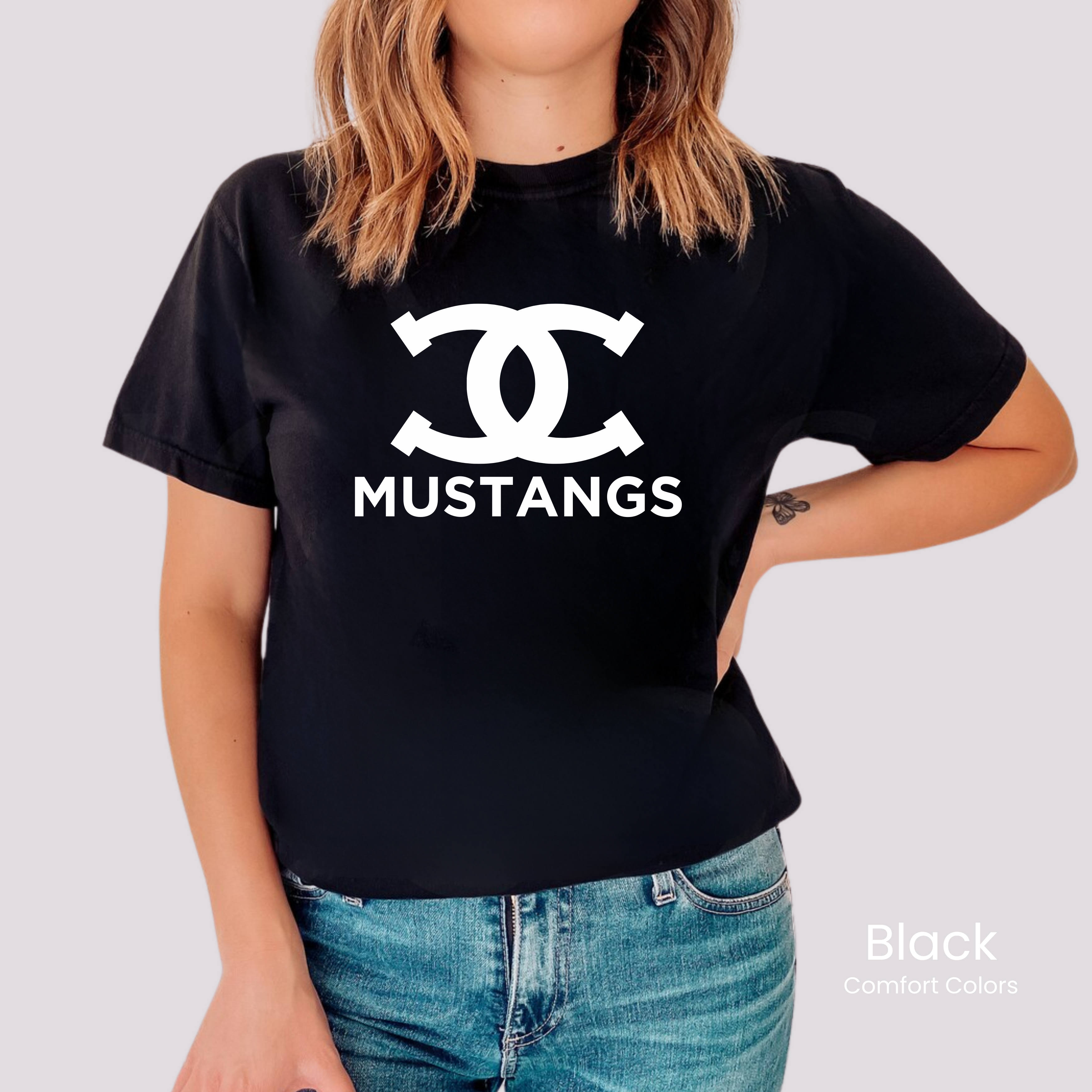 Comfort Colors Boxy Crop Double Horseshoe Tee