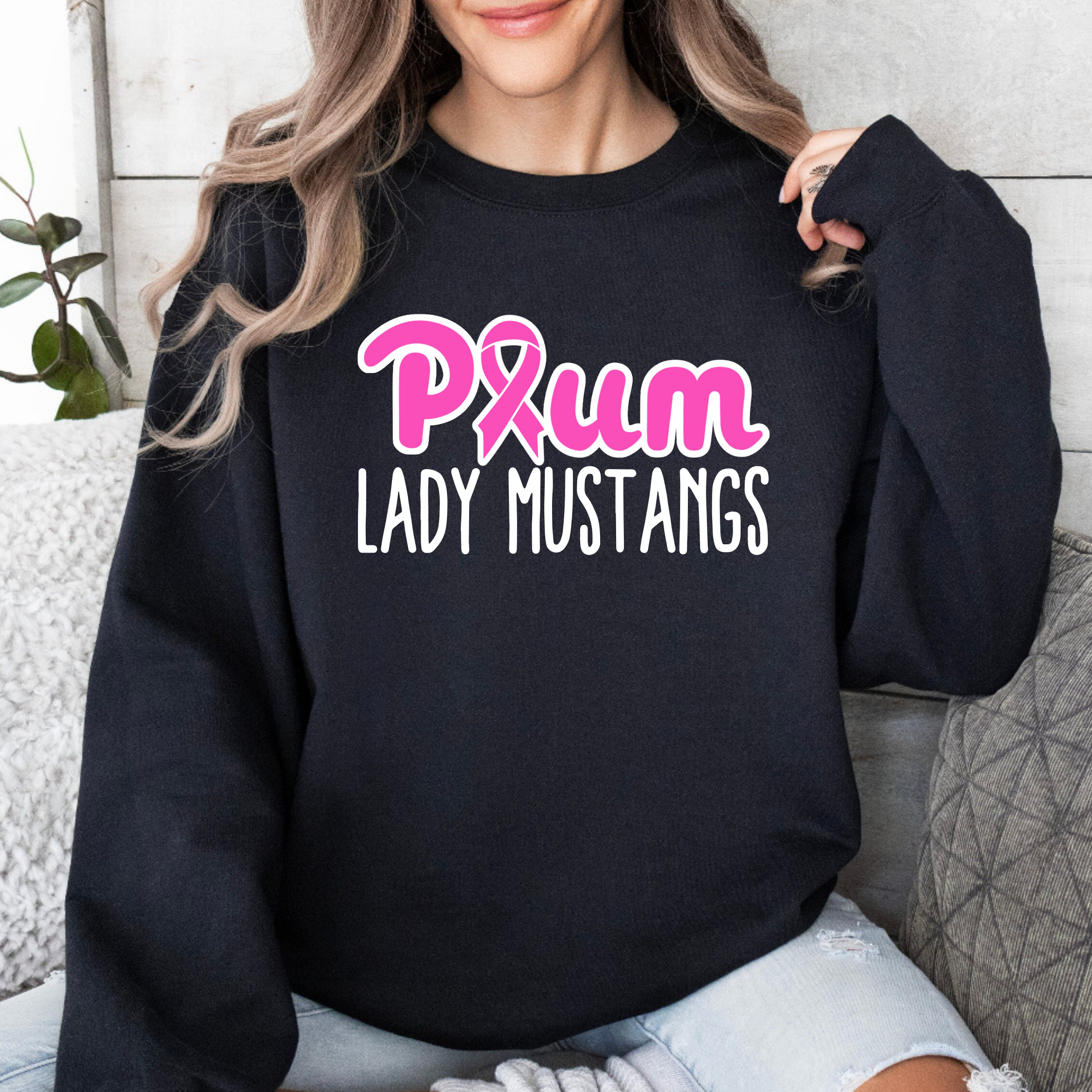 Lady Mustangs Ribbon Sweatshirt