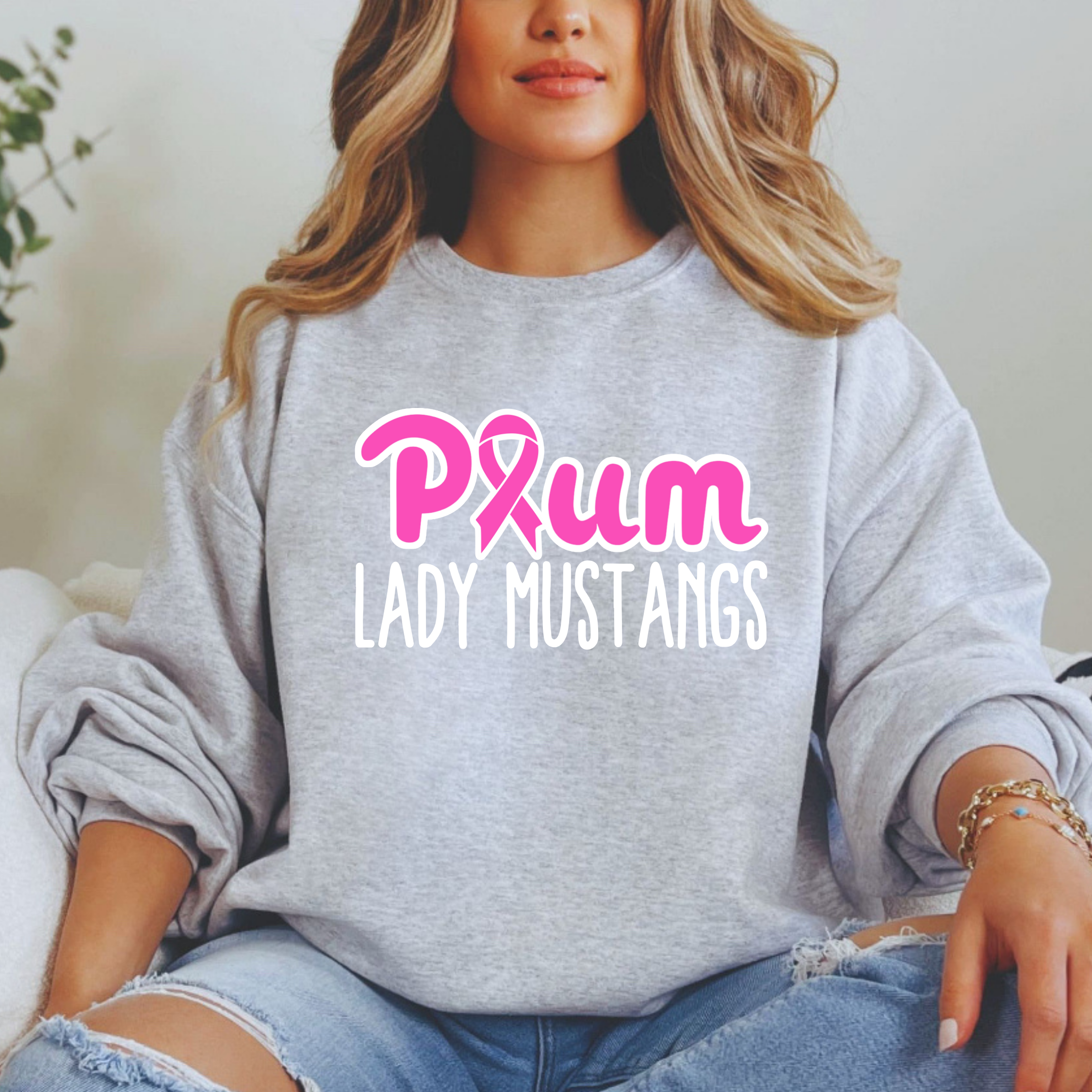 Lady Mustangs Ribbon Sweatshirt