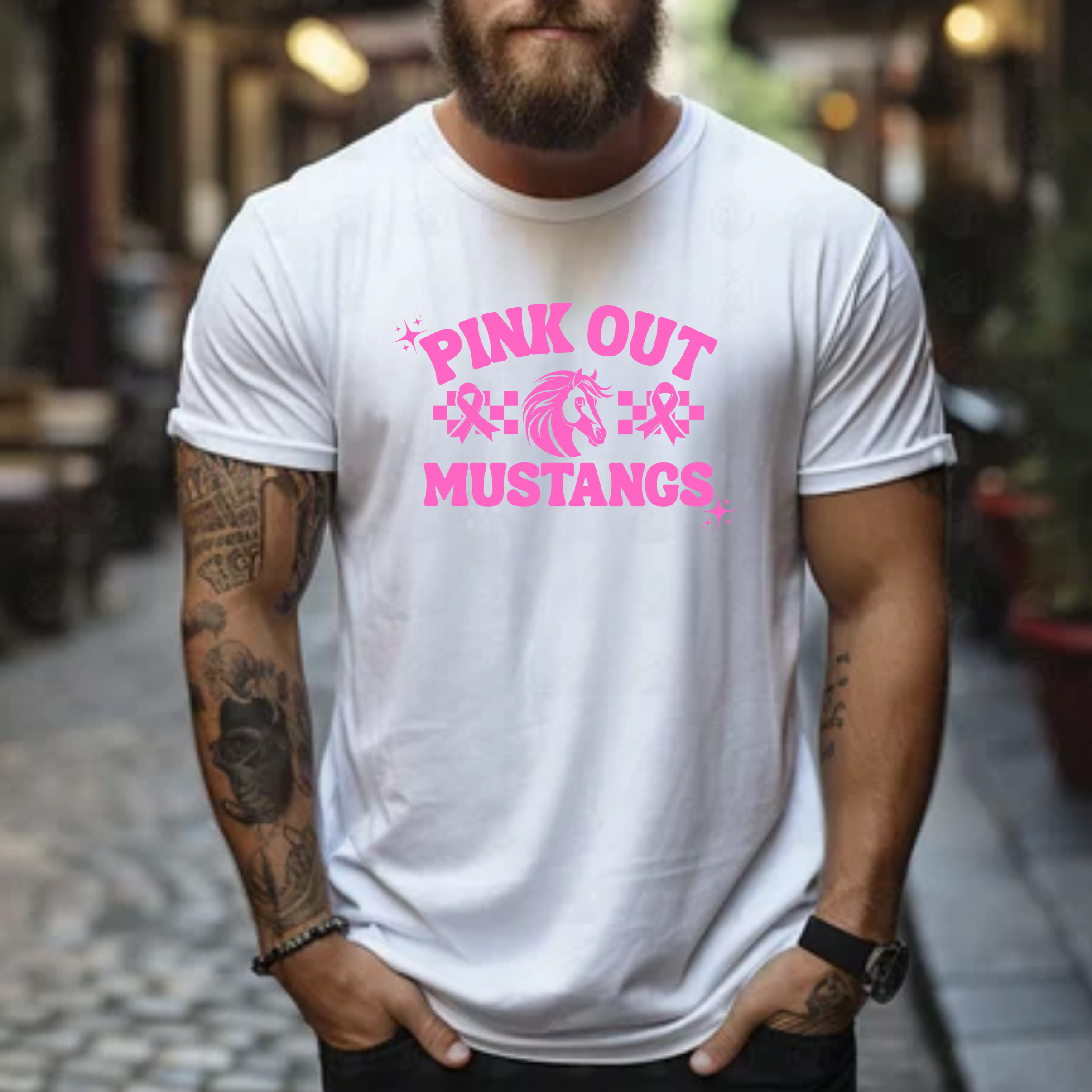 Pink Out Mustangs Tee