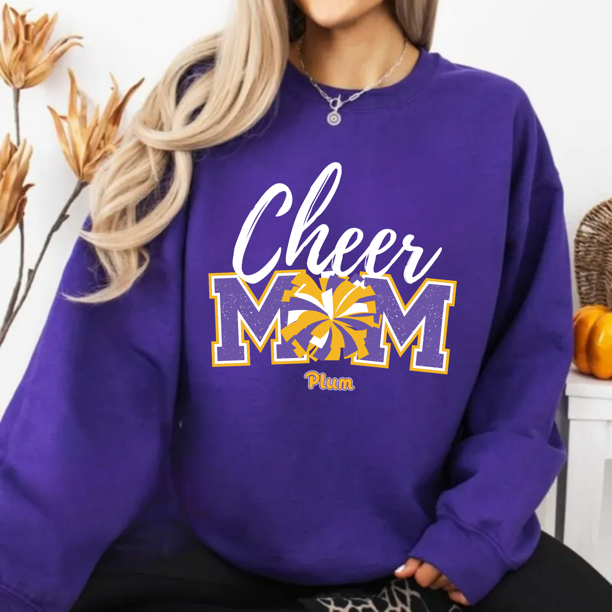 Plum Cheer Mom Sweatshirt