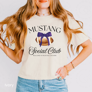 Comfort Colors Boxy Crop Mustang Social Club Tee