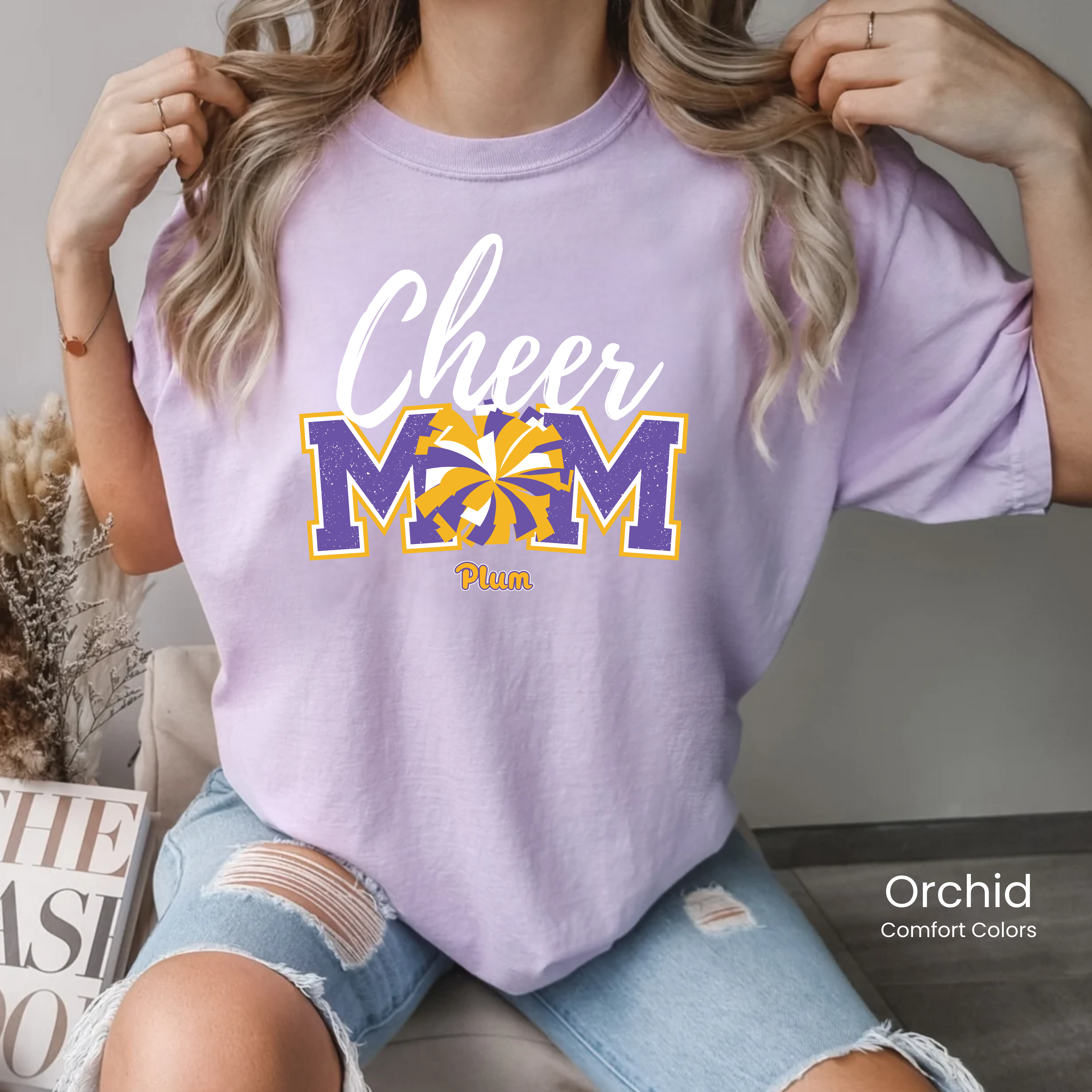 Comfort Colors Plum Cheer Mom Tee