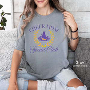 Comfort Colors Plum Cheer Mom Social Club Tee