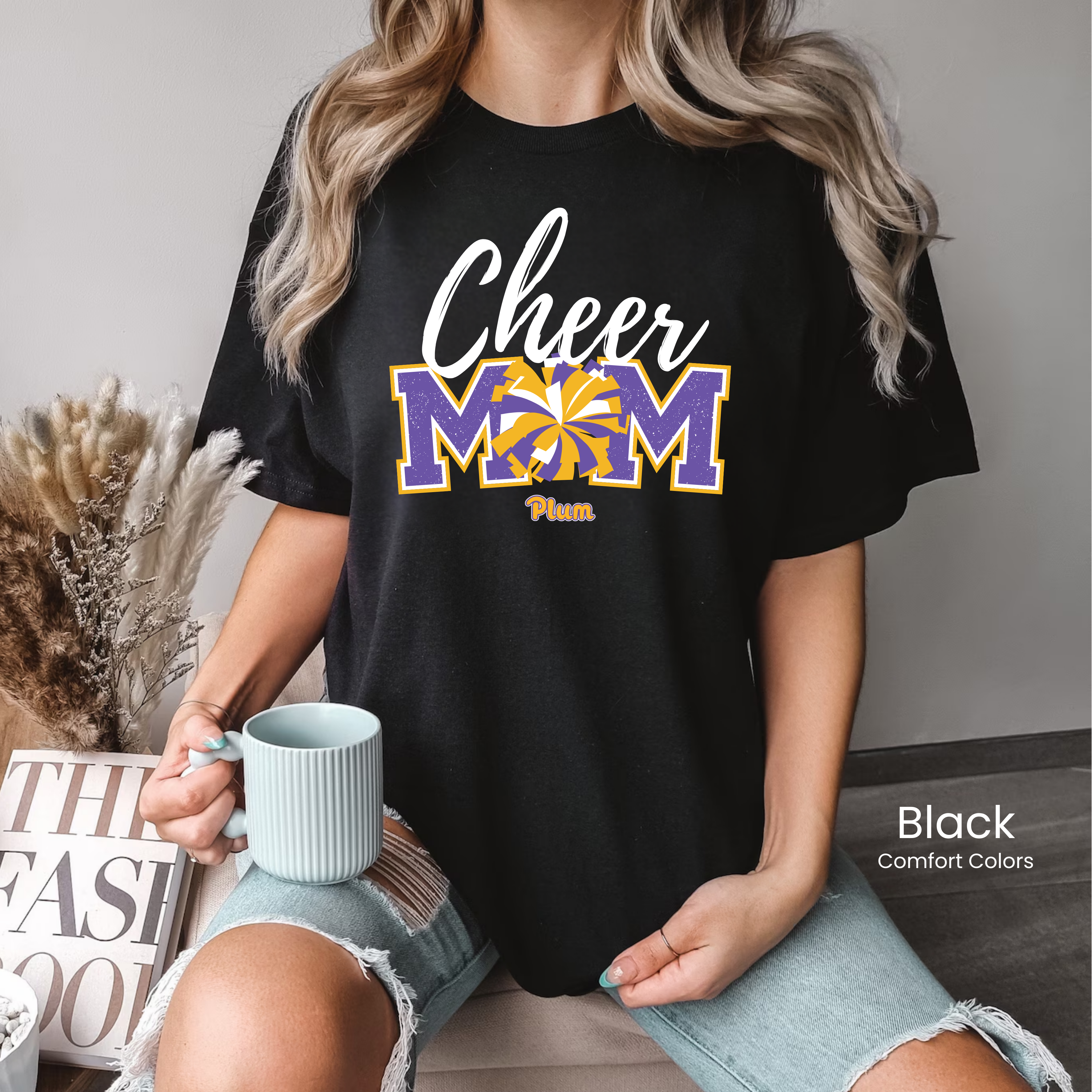 Comfort Colors Plum Cheer Mom Tee