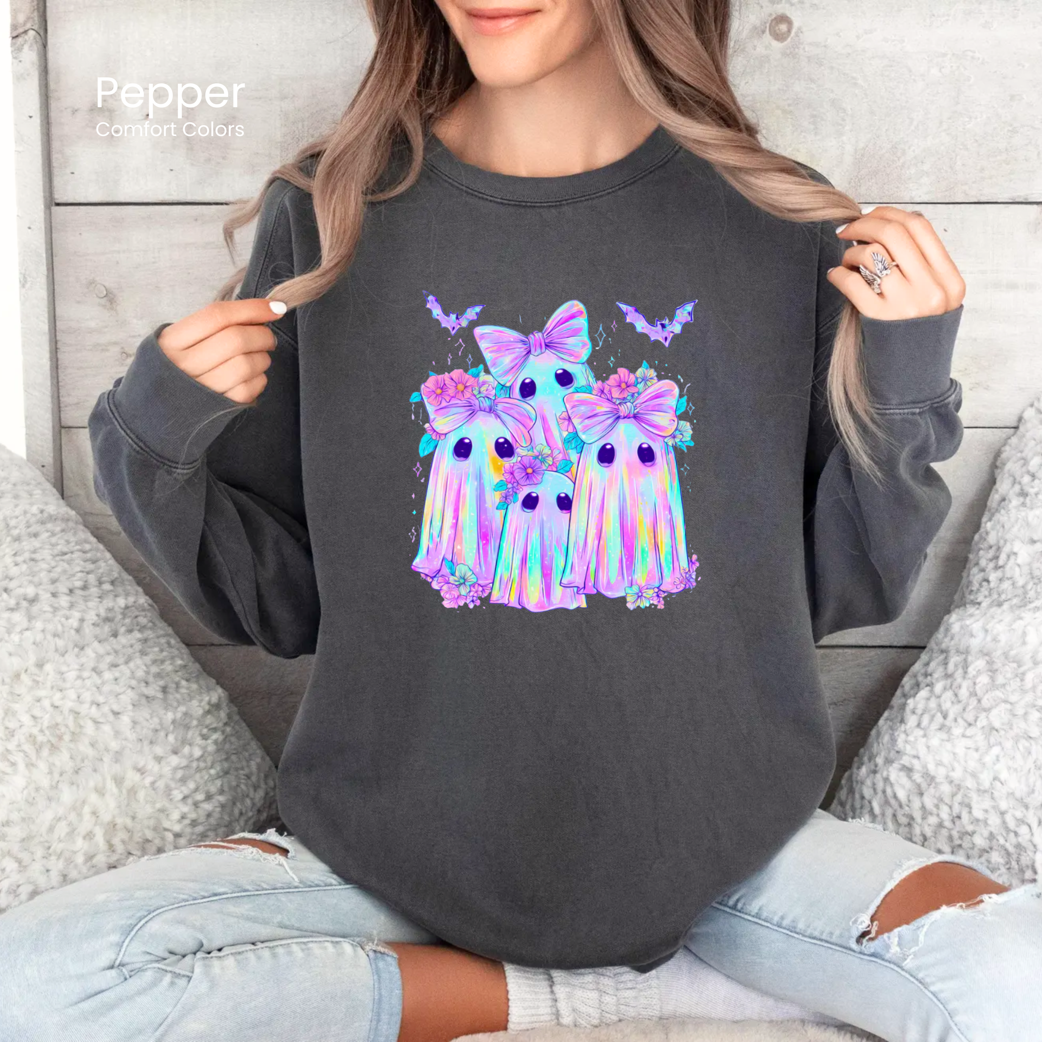Iridescent Ghost Besties Sweatshirt