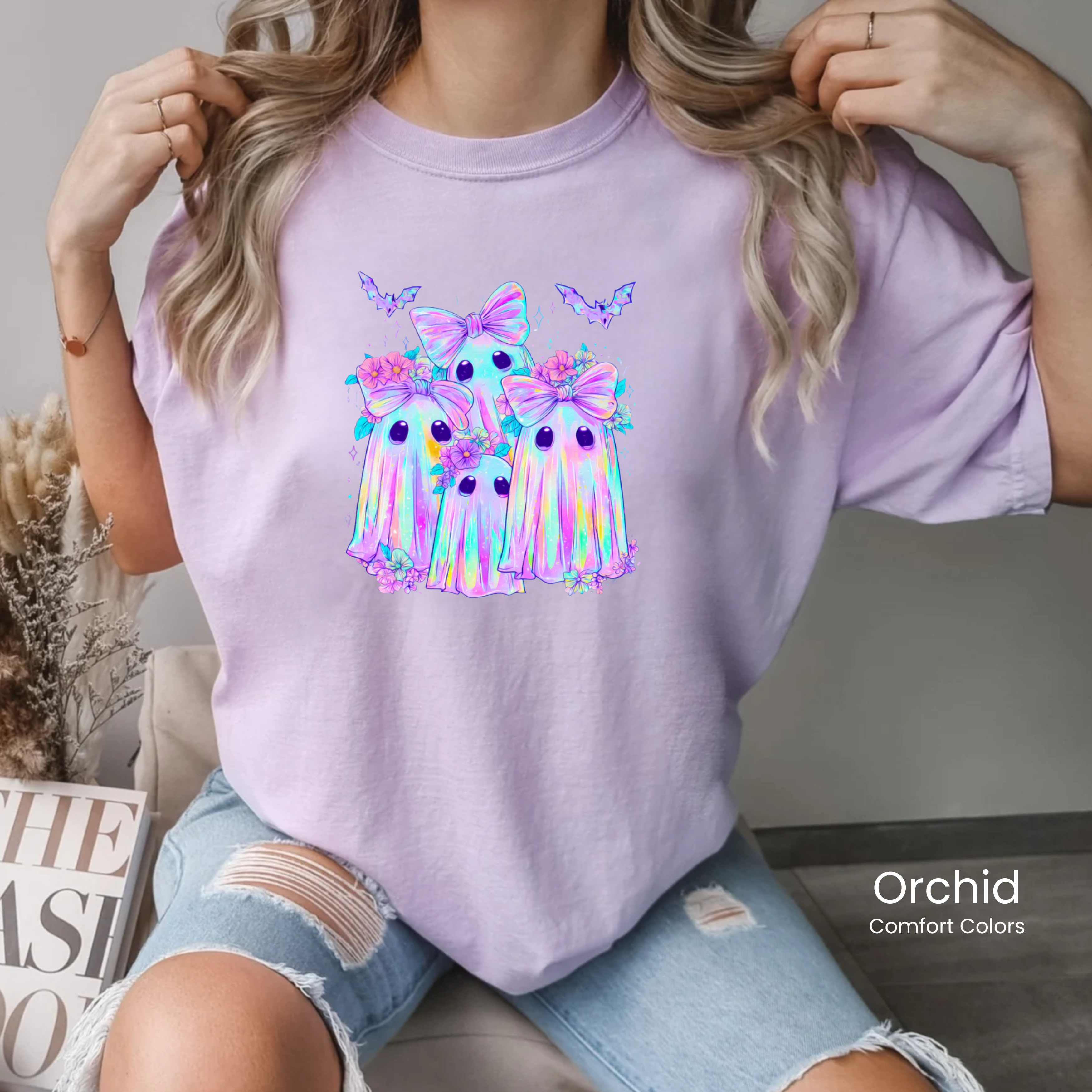 Iridescent Ghost Besties Tee