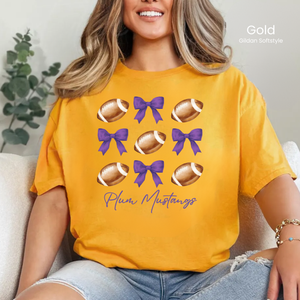 Gildan Softstyle Mustang Footballs & Bows Tee