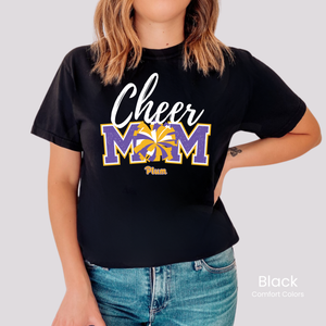 Comfort Colors Boxy Crop Plum Cheer Mom Tee