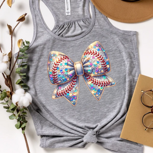 Bling Bow Flowy Racerback Tank