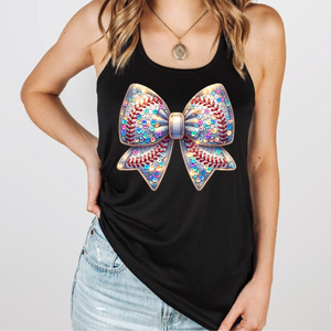 Bling Bow Flowy Racerback Tank