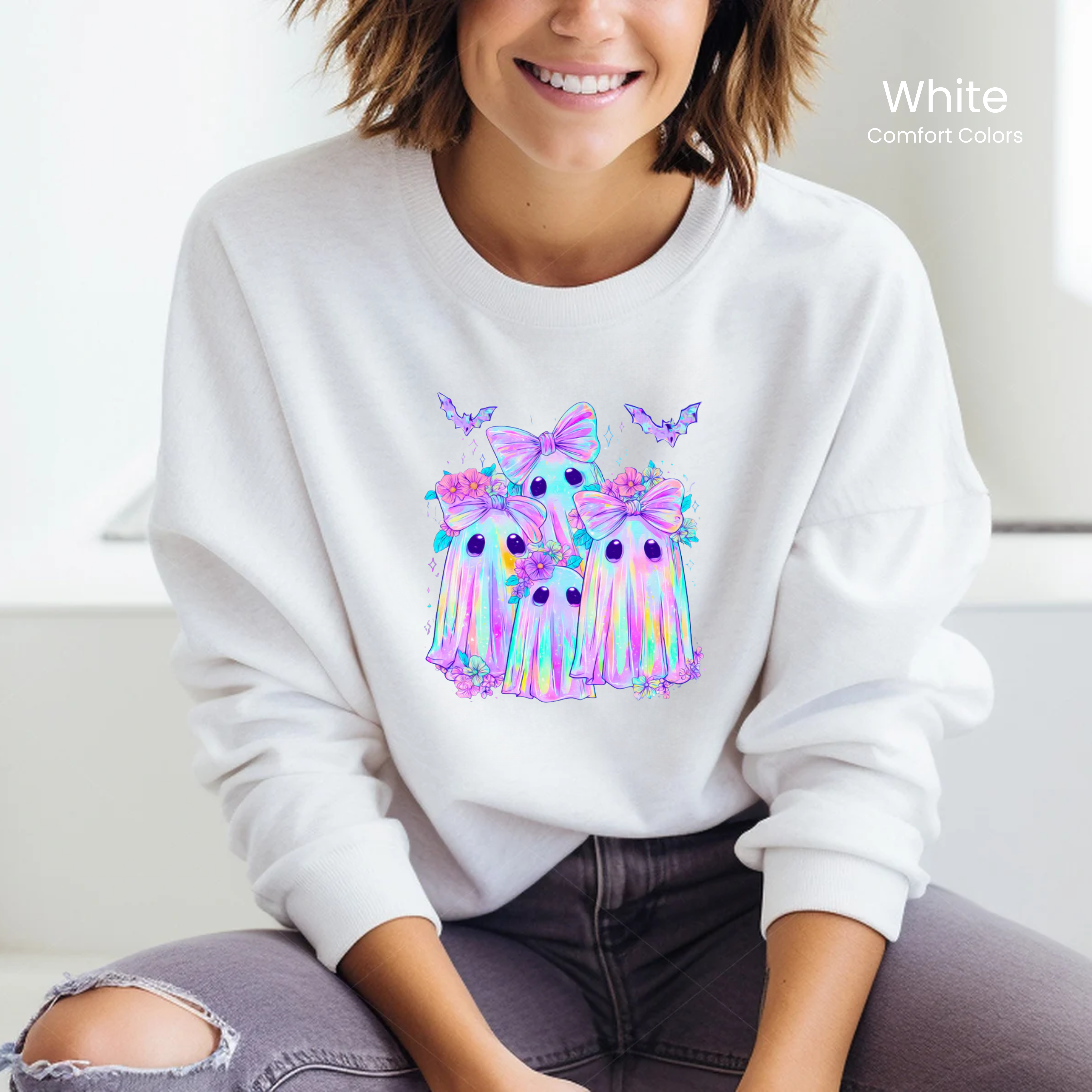Iridescent Ghost Besties Sweatshirt
