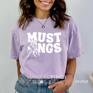 Groovy Mustangs Tee in White