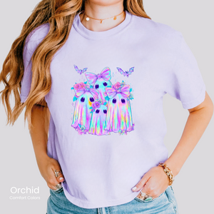 Iridescent Ghost Besties Boxy Crop Tee