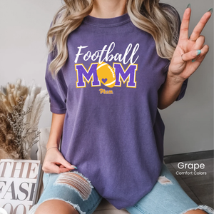 Comfort Colors Plum Football Mom Tee