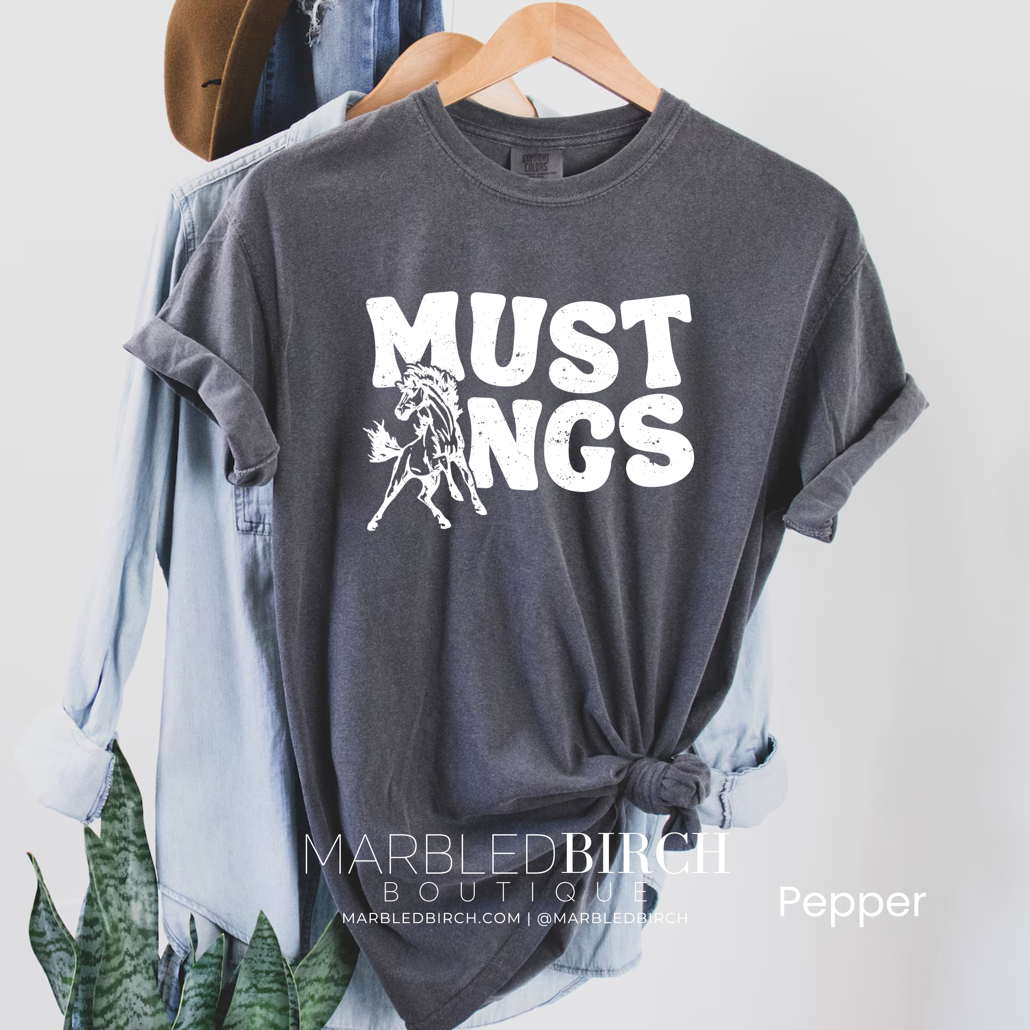 Groovy Mustangs Tee in White