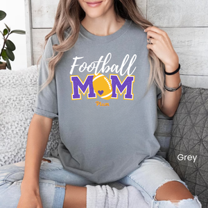 Comfort Colors Plum Football Mom Tee