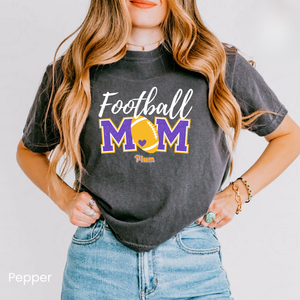 Comfort Colors Boxy Crop Plum Football Mom Tee