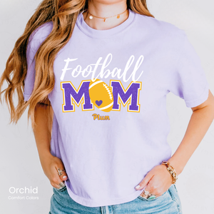 Comfort Colors Boxy Crop Plum Football Mom Tee