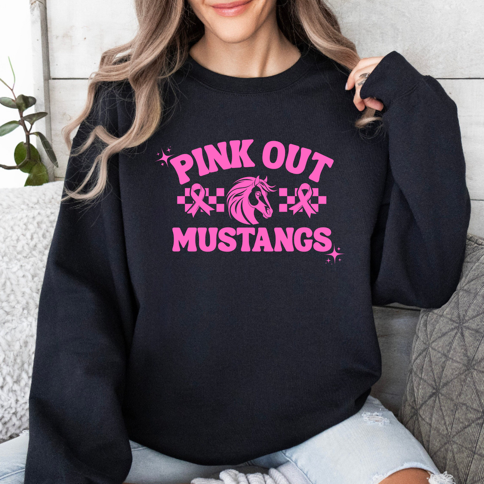 Pink Out Mustangs Sweatshirt