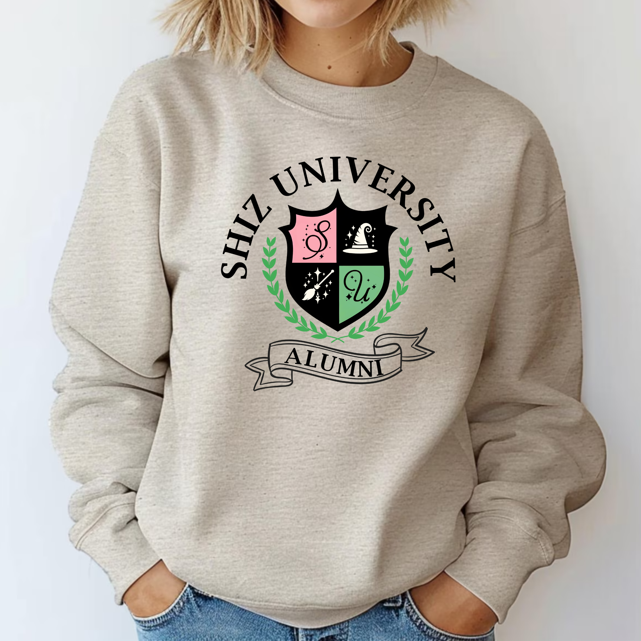 Pink & Green University Sweatshirt