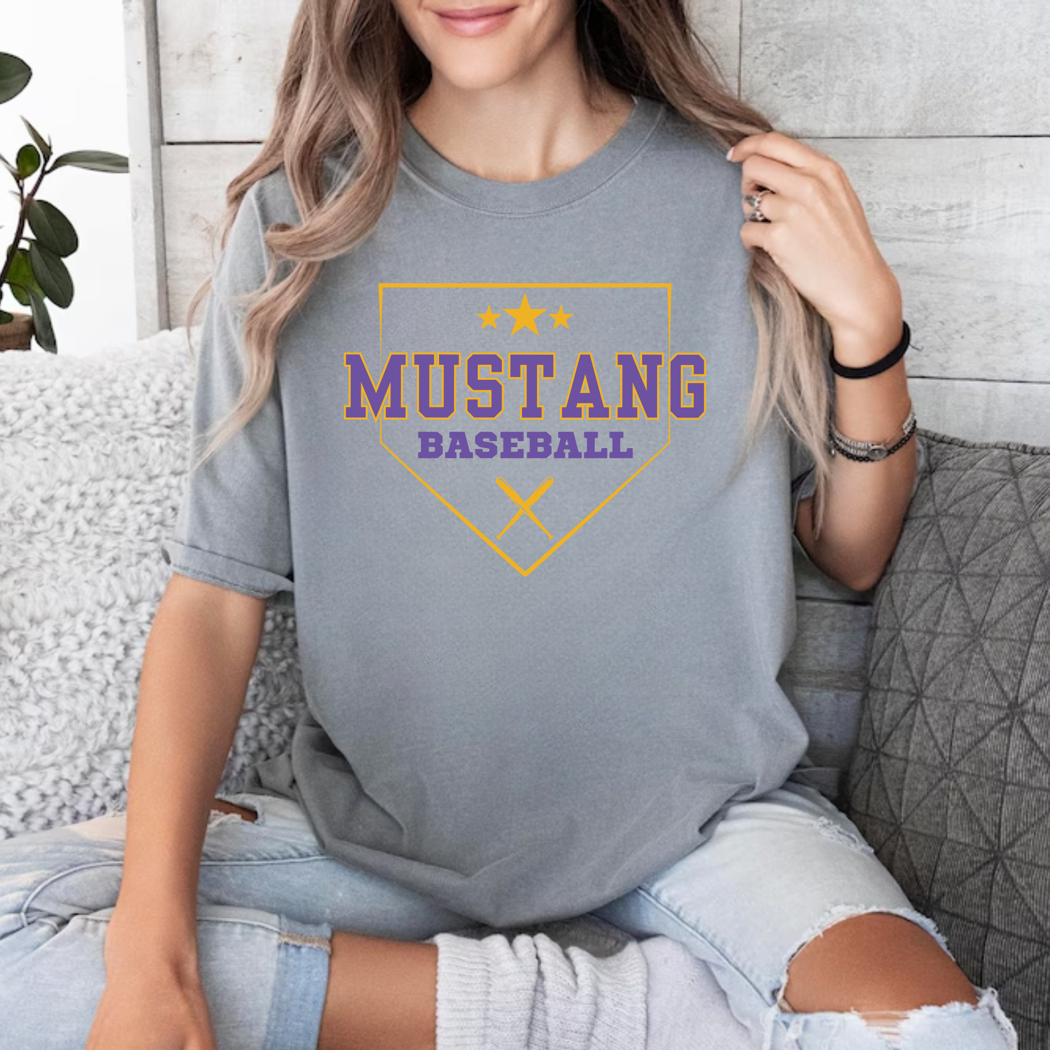 Comfort Colors Mustang Baseball Tee