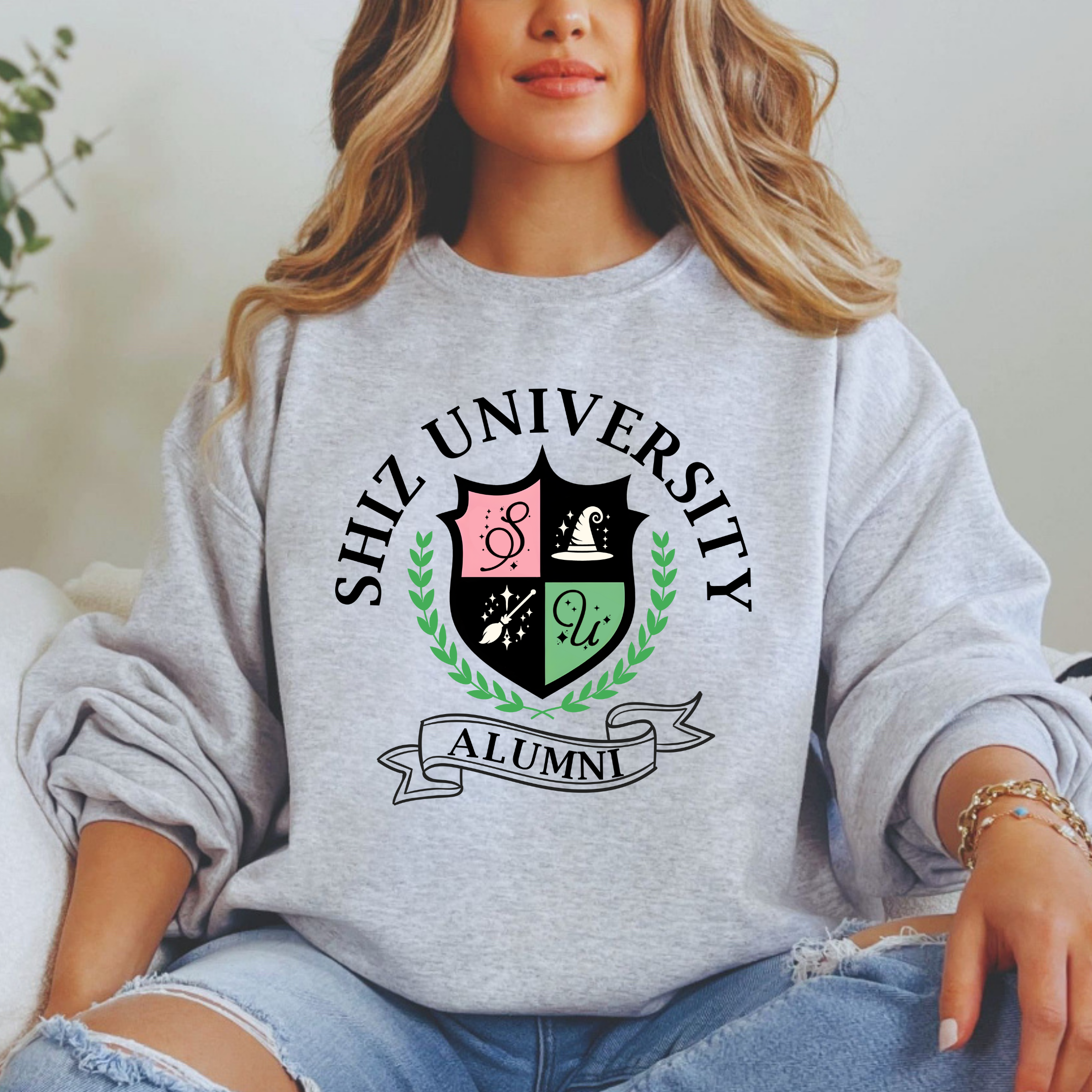 Pink & Green University Sweatshirt