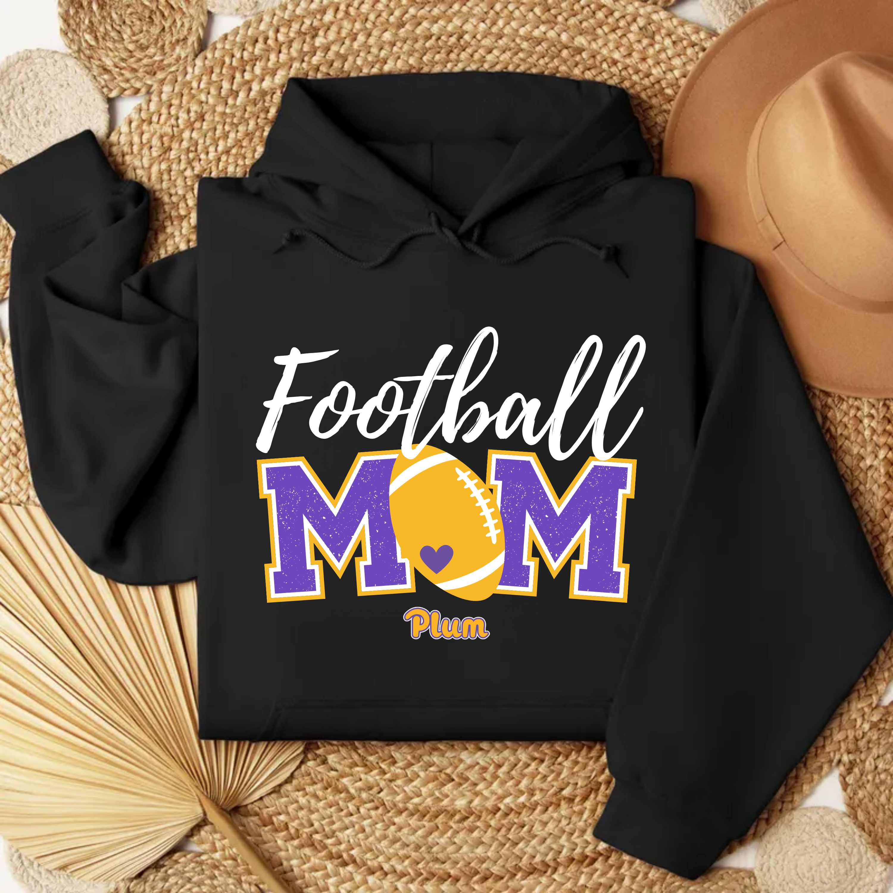 Gildan Softstyle Mustangs Football Mom Hoodie