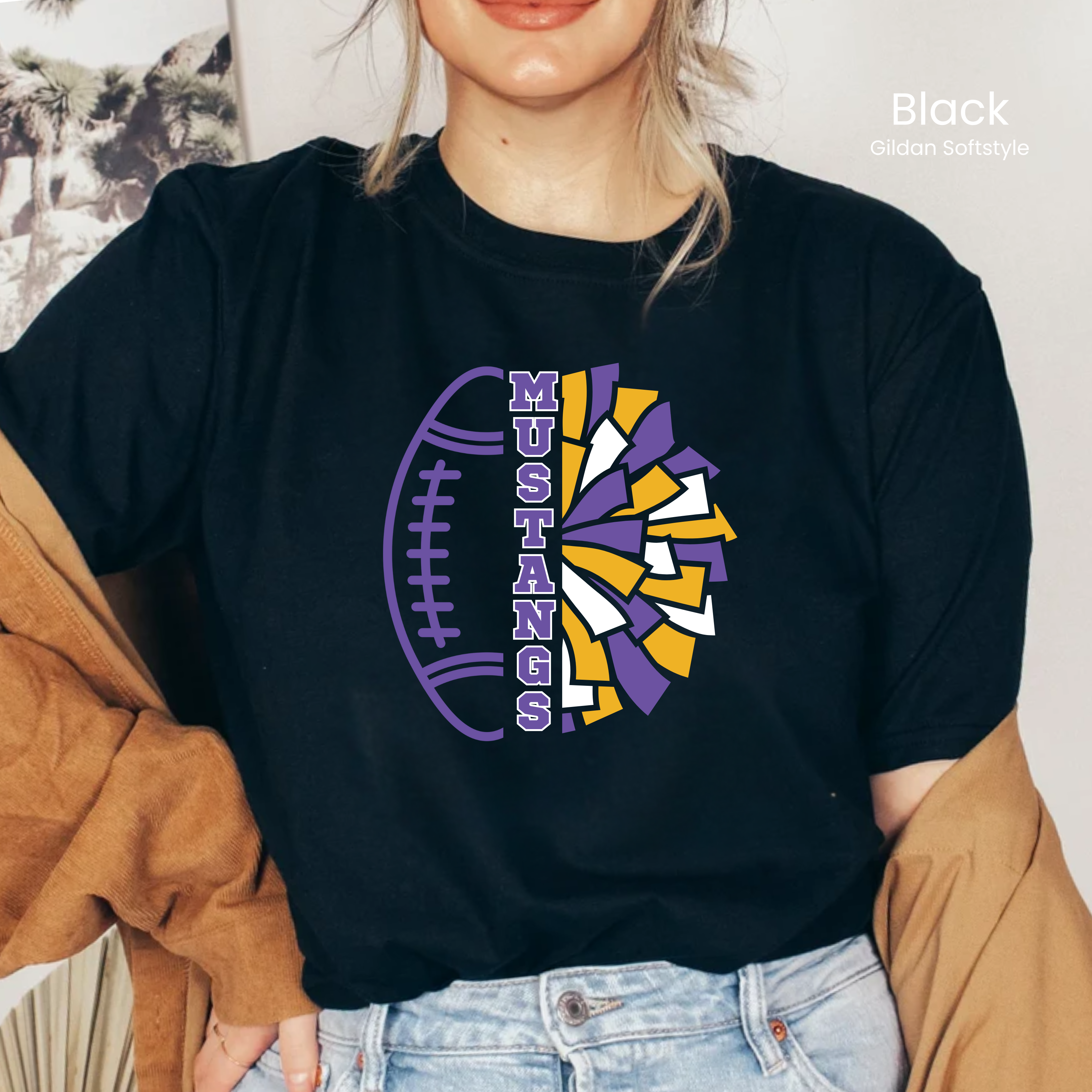 Gildan Softstyle Mustangs Football & Cheer Tee