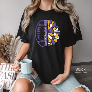 Comfort Colors Mustangs Football & Cheer Tee