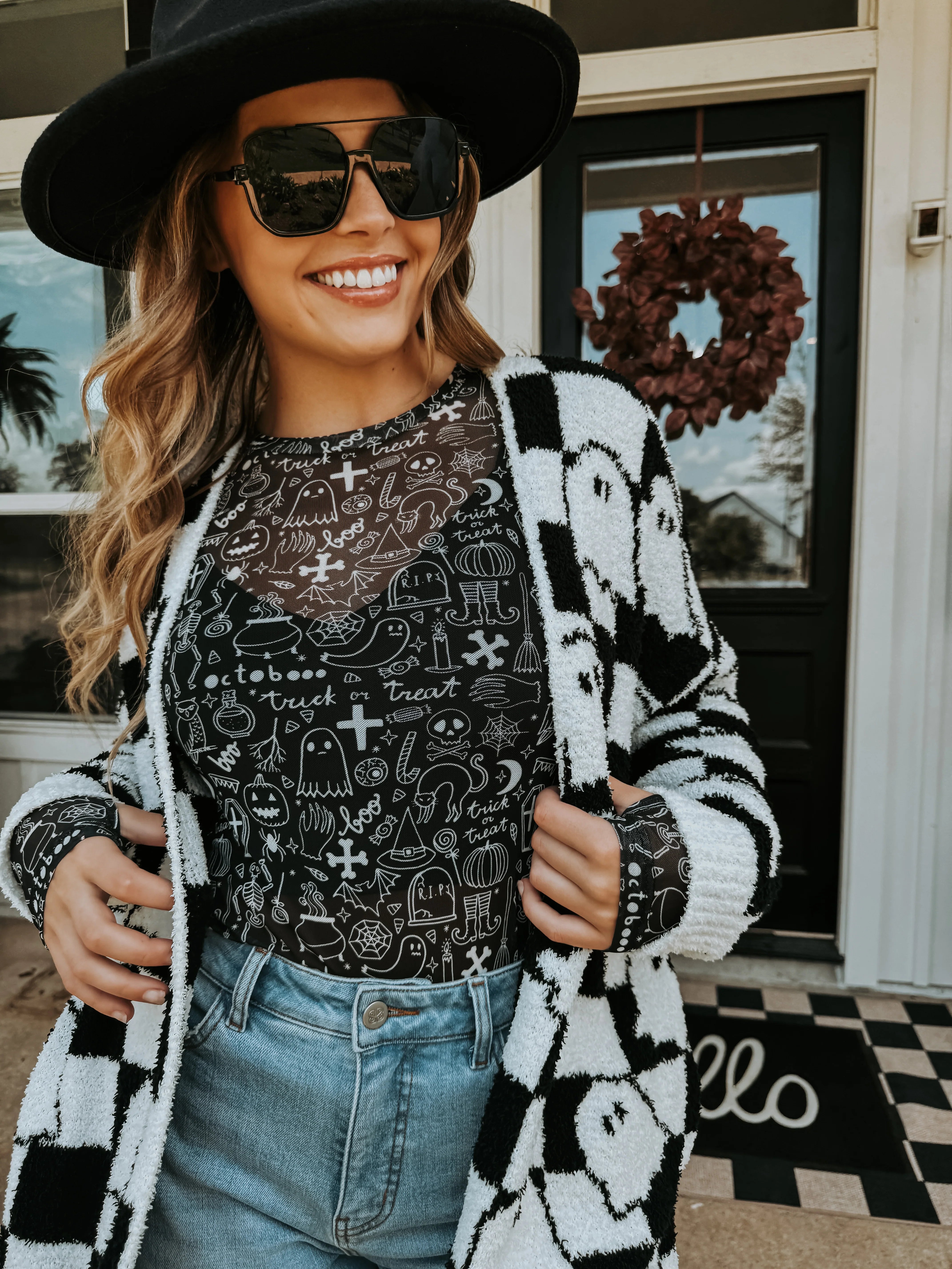 {Pre-Order} Spooky Mesh Top