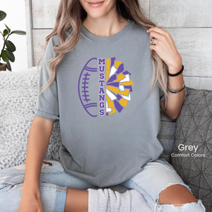 Comfort Colors Mustangs Football & Cheer Tee