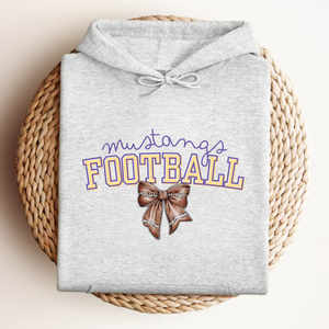 Gildan Softstyle Mustangs Football Bow Hoodie