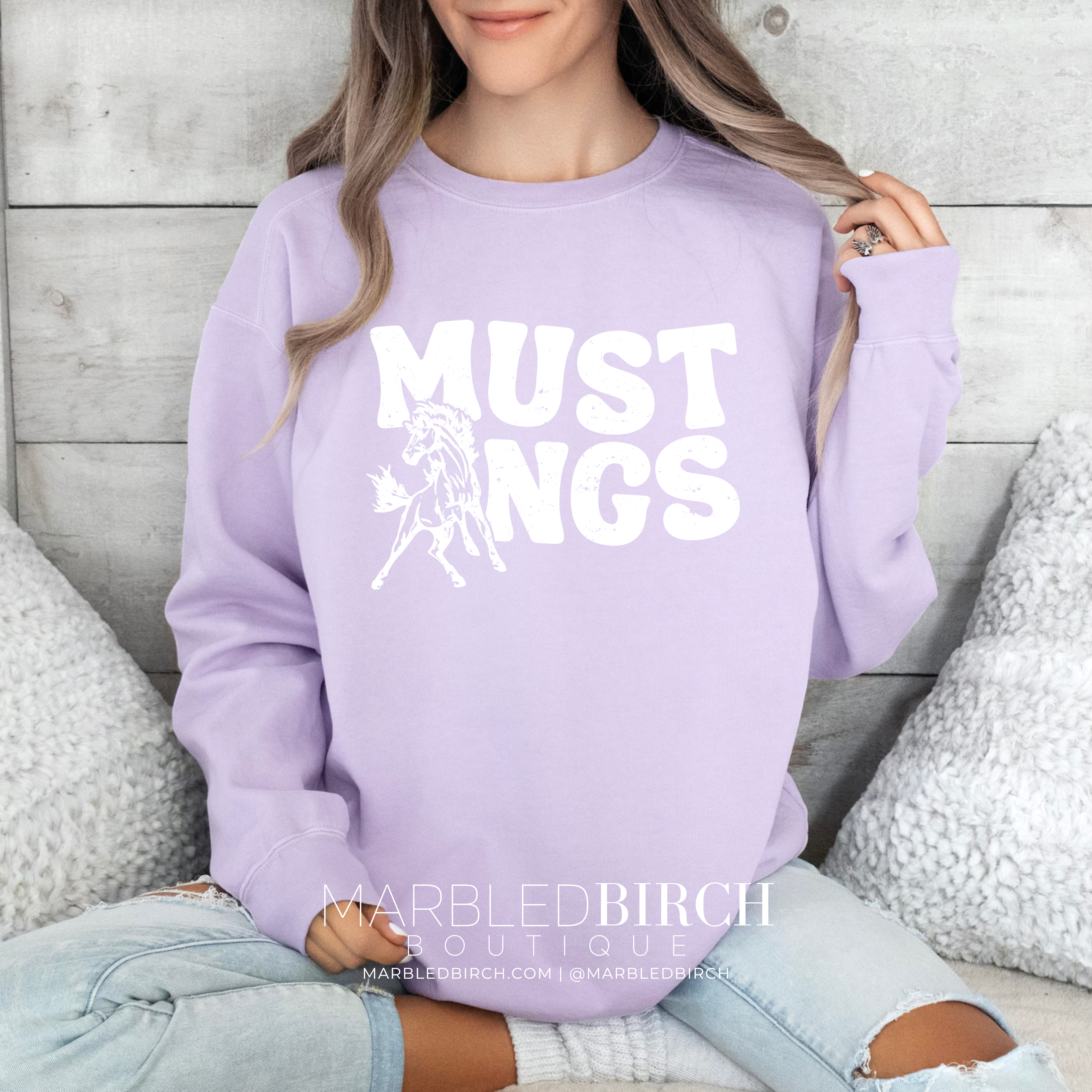 Groovy Mustangs Tee in White