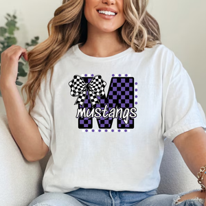 Gildan Softstyle Mustangs Checker Mustangs Tee