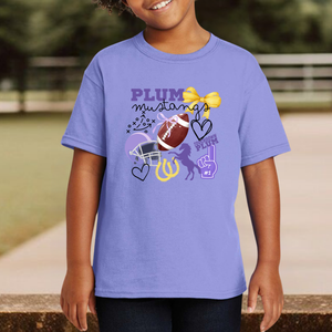Youth Preppy Mustang Football Tee