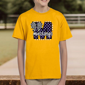 Youth Checker Mustangs Tee