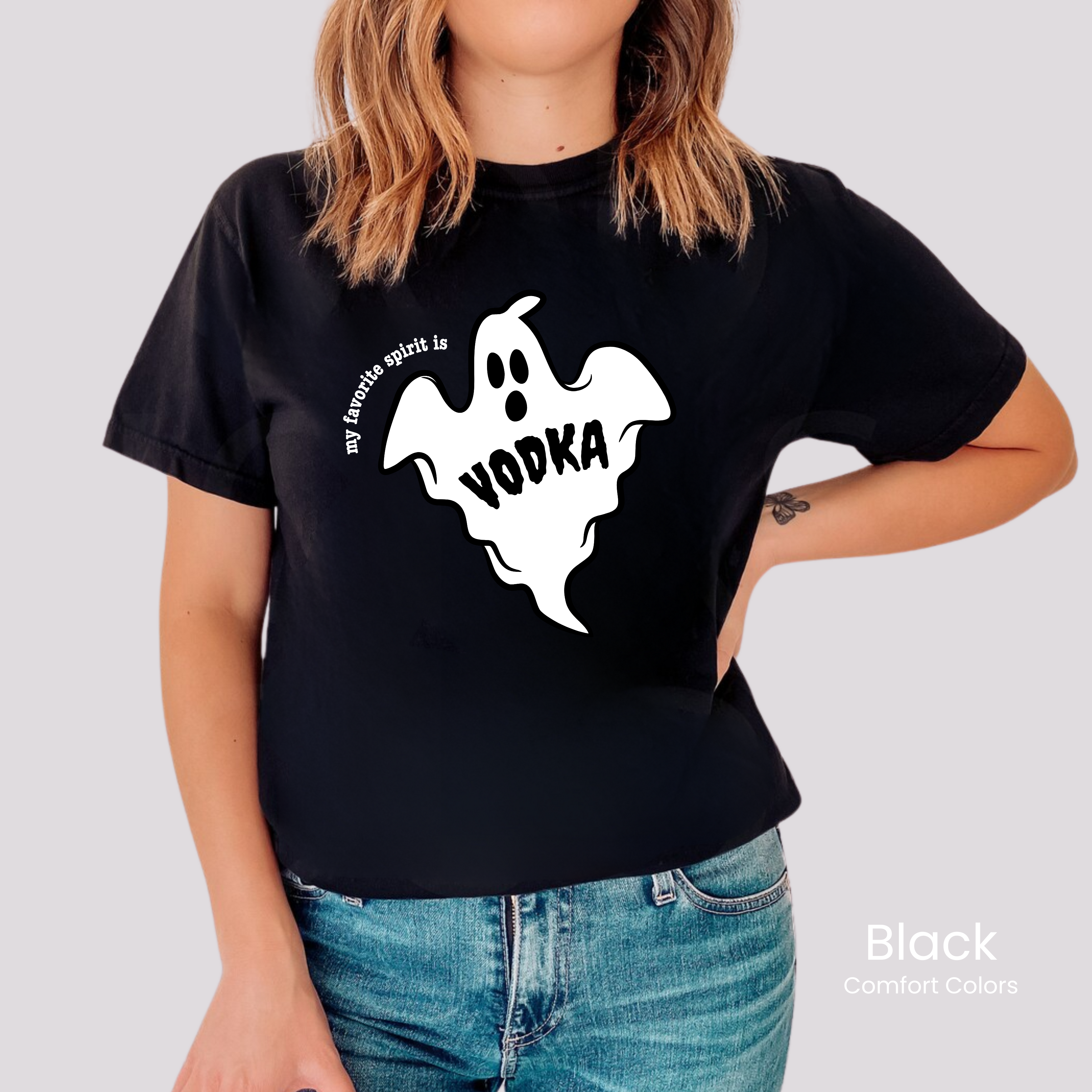 Vodka Is My Favorite Spirit Boxy Crop Tee