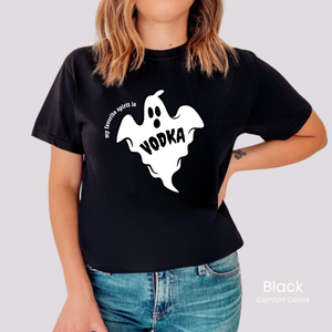 Vodka Is My Favorite Spirit Boxy Crop Tee