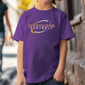 Youth Mustangs Football Swirl Tee