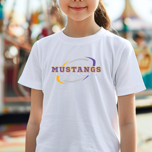 Youth Mustangs Football Swirl Tee
