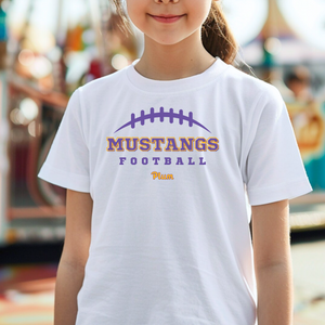 Youth Plum Mustangs Football Tee
