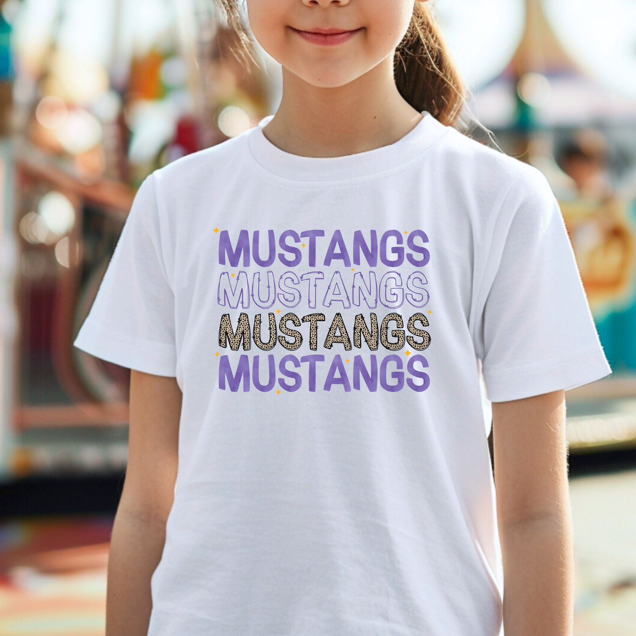 Youth Fun Mustangs Tee