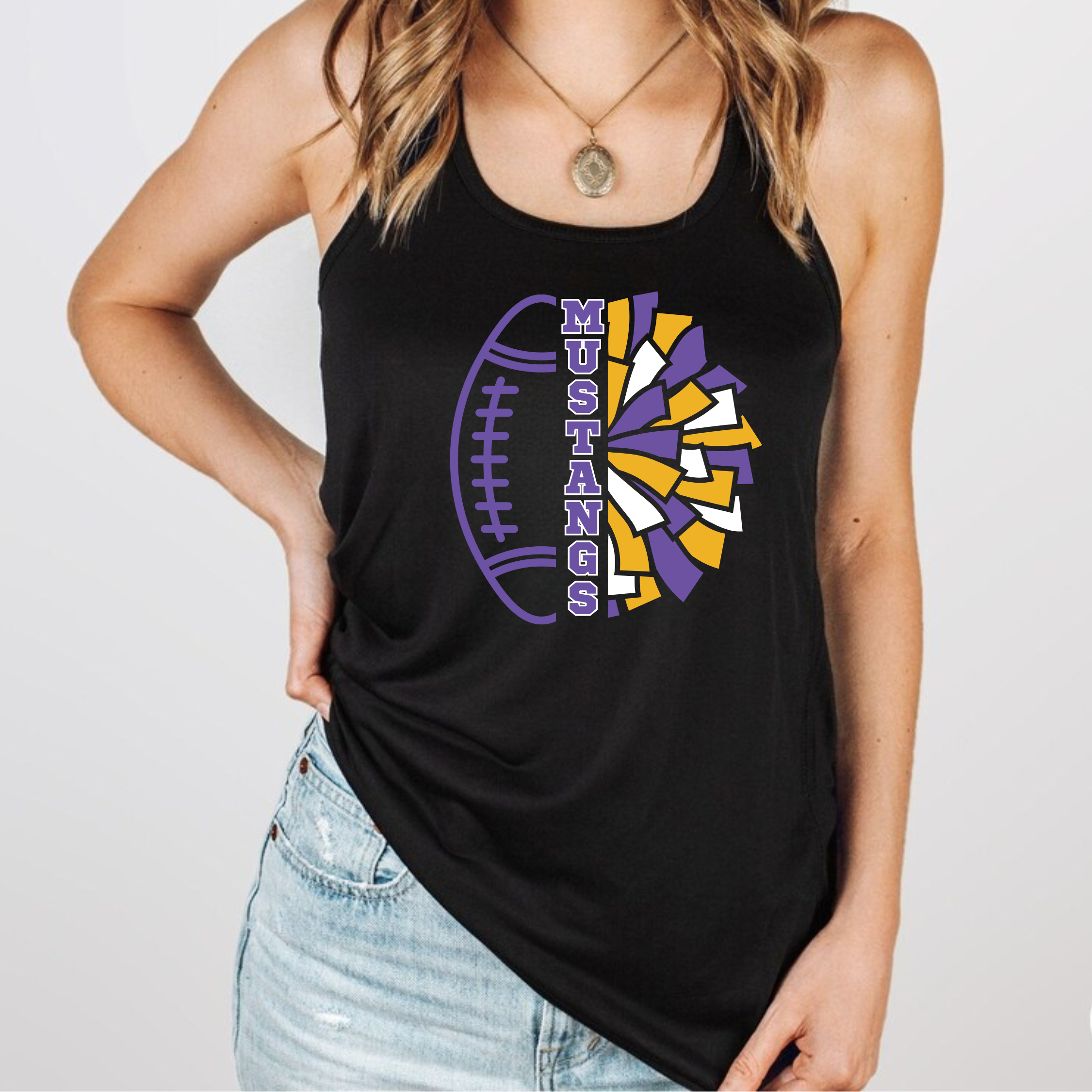 Football & Cheer Flowy Racerback Tank