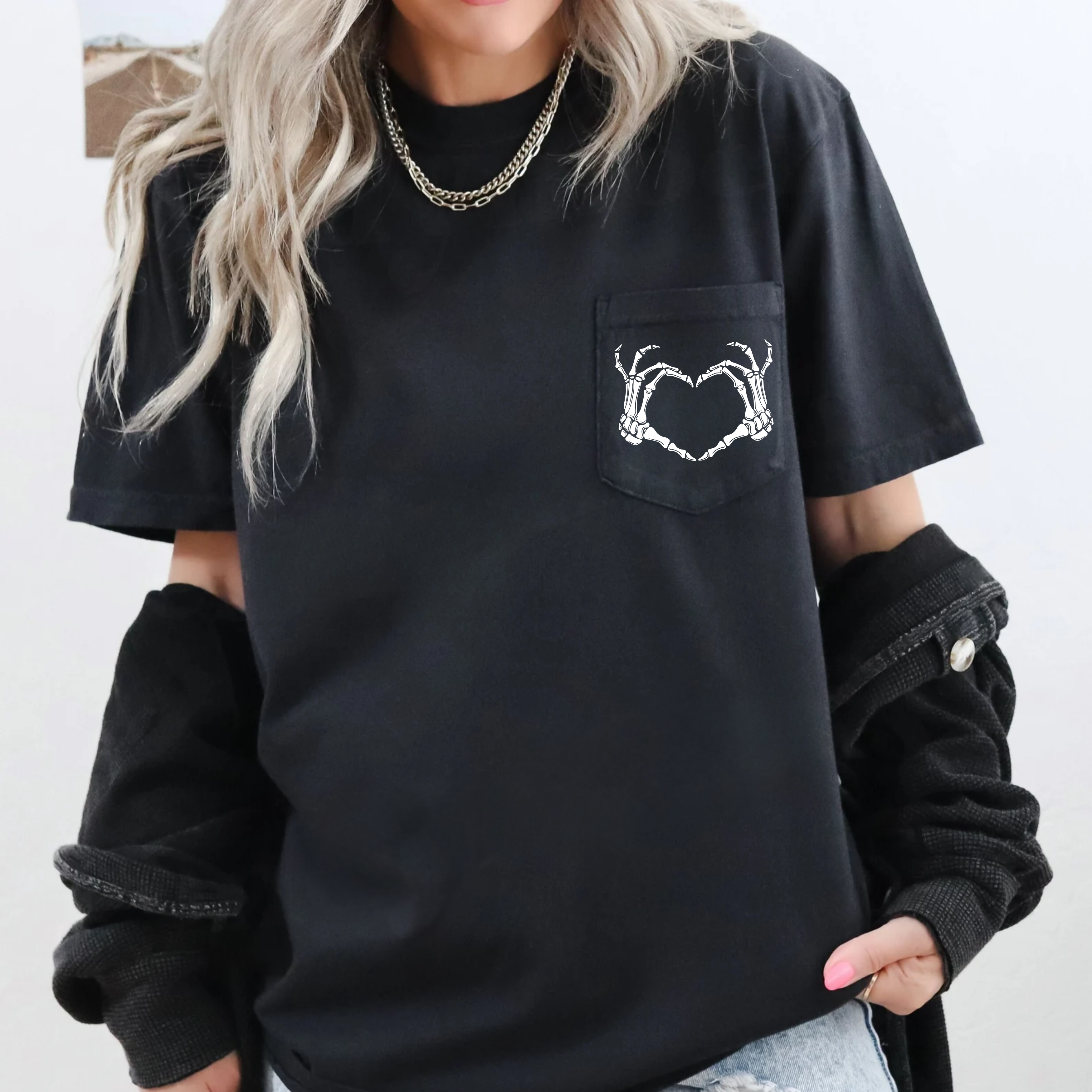 Skelly In My Pocket Heart Tee