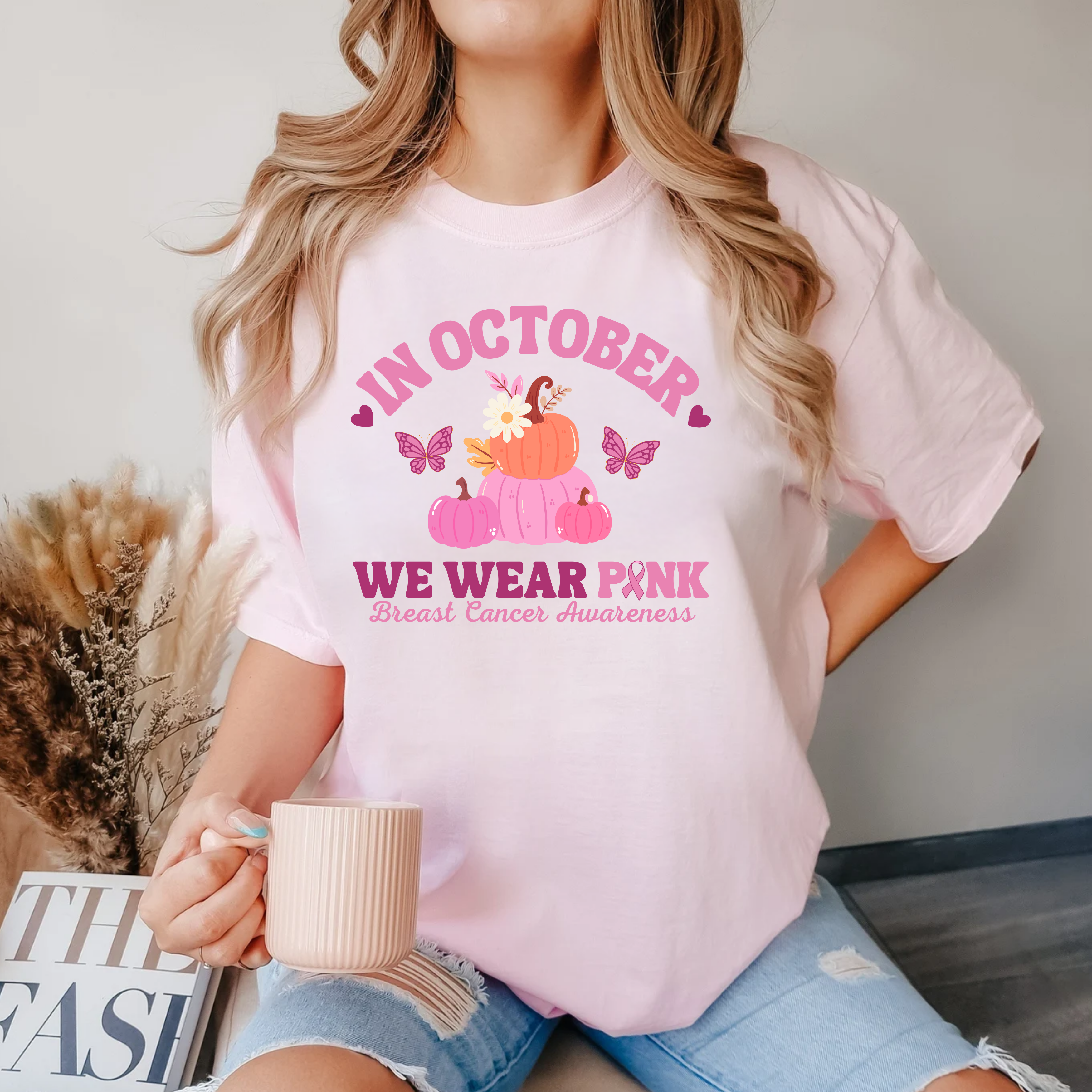 Comfort Colors In October We Wear Pink Tee