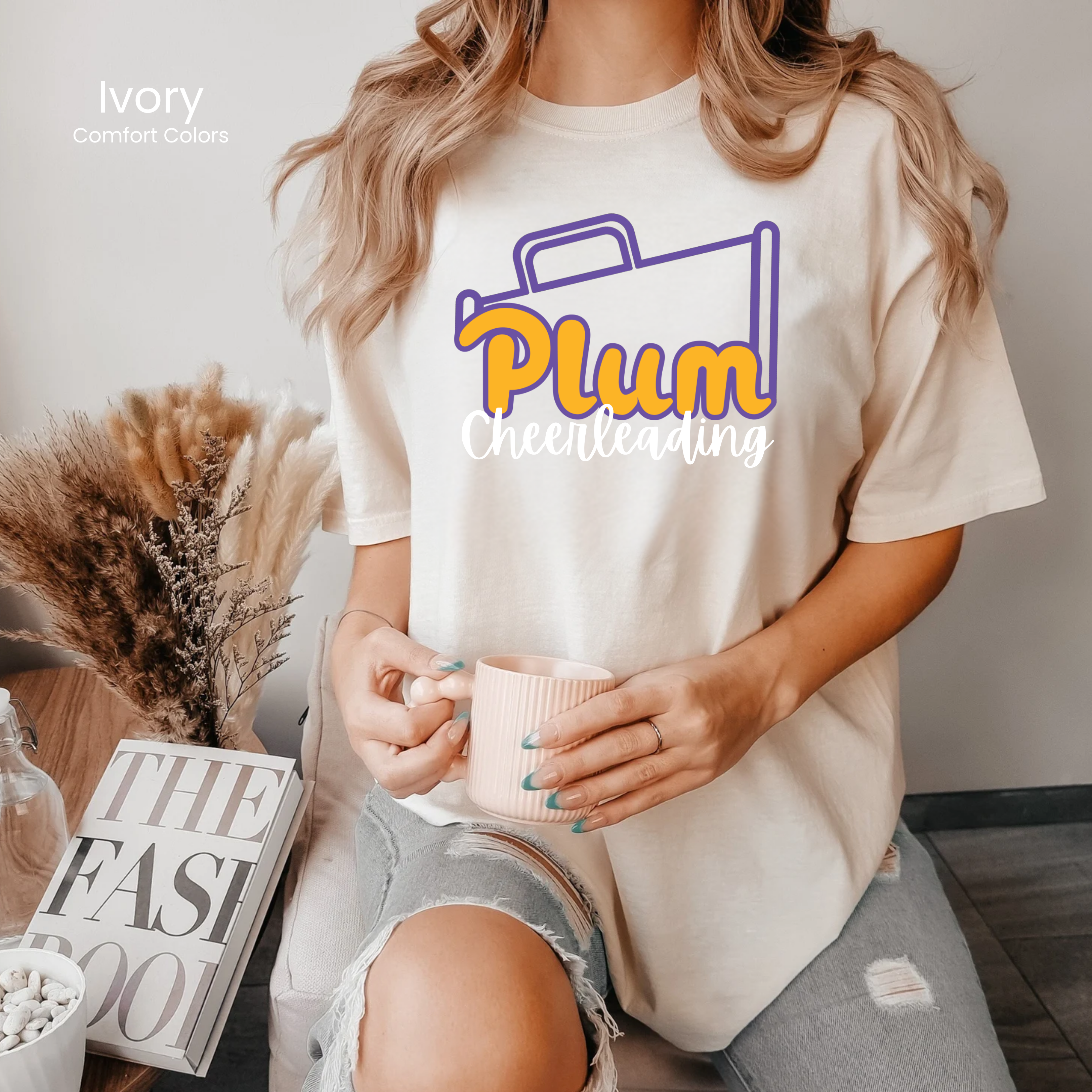 Comfort Colors Plum Cheerleading Tee