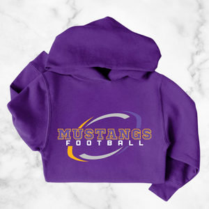 Youth Mustangs Football Swirl Hoodie