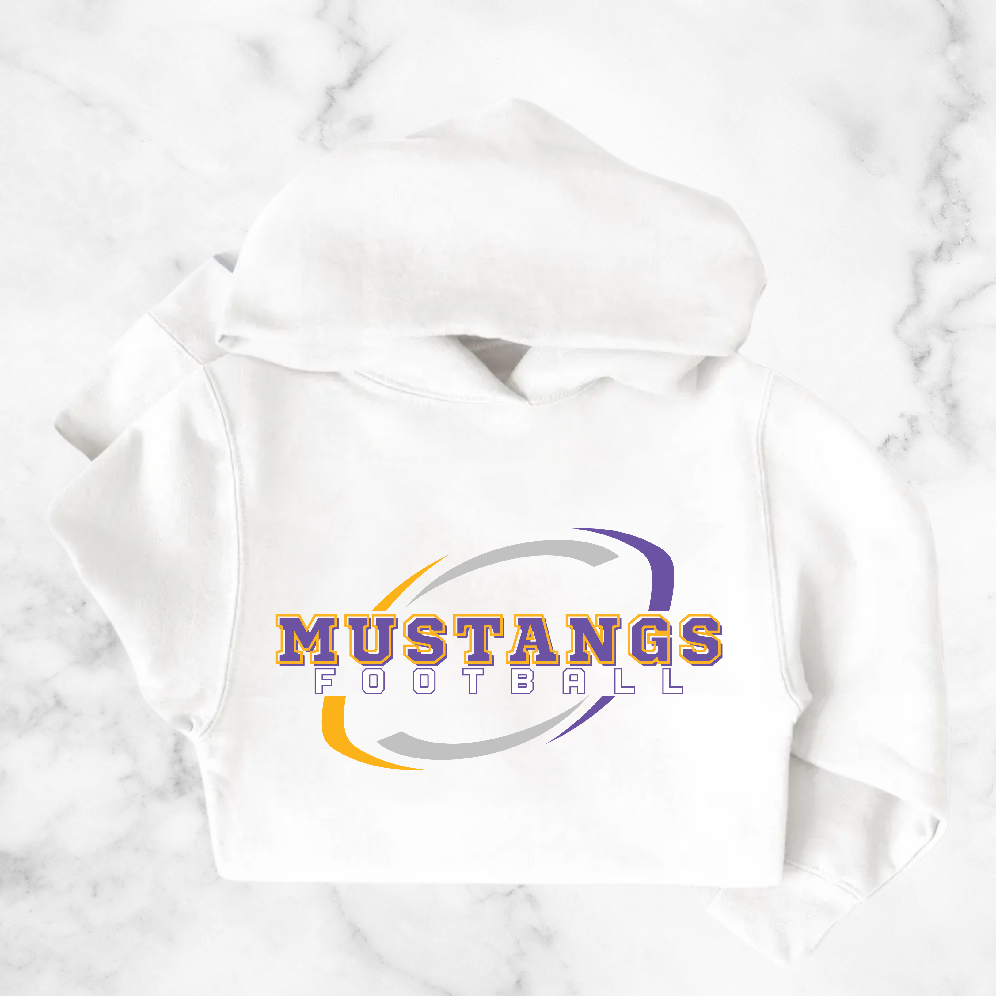 Youth Mustangs Football Swirl Hoodie