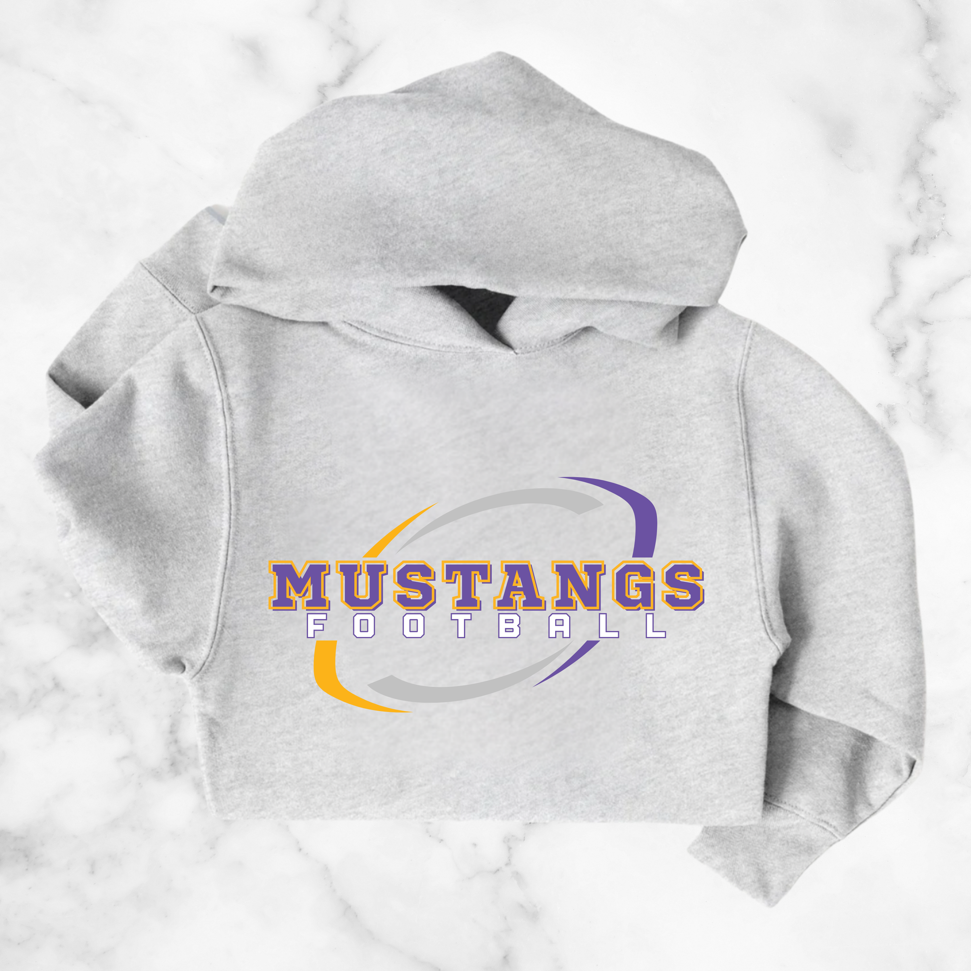 Youth Mustangs Football Swirl Hoodie